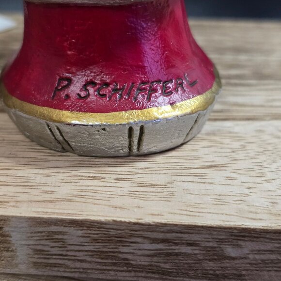 NWT Pam Schifferl Handcrafted Santa Figurine With Lantern & Sleigh Red/Gold - Picture 4 of 14